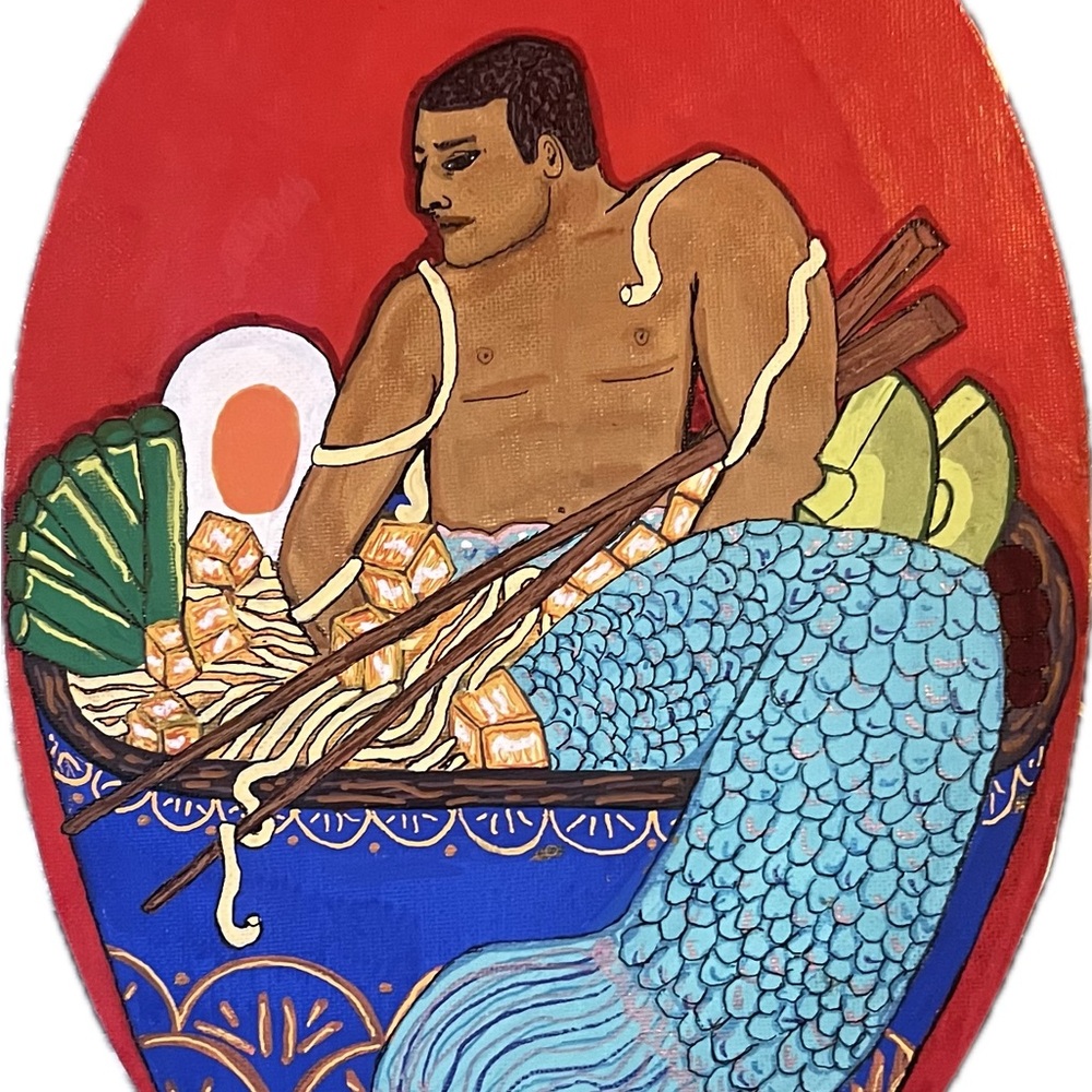 Colorful Art Print - “Spicy Salmon Rawmen”